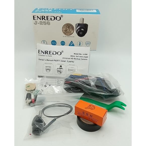 Back Up Micro Camera ENREDO J-250 HD 800TVL/Night Vision for Autos - Picture 2 of 6